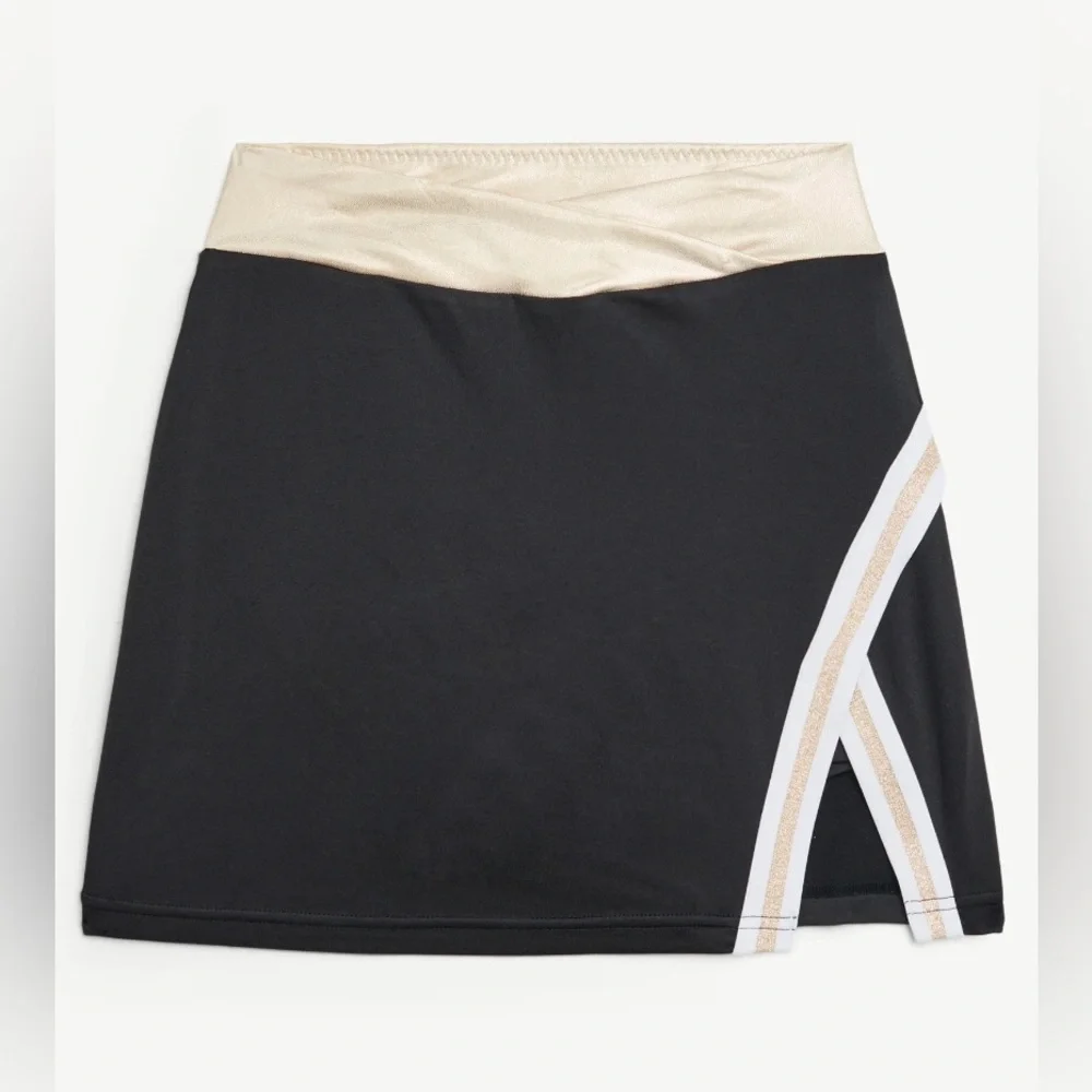 Justice Girls Metallic Stripe Cheer Skort